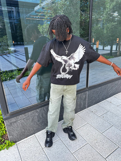 BLACK STORM DOVE TEE